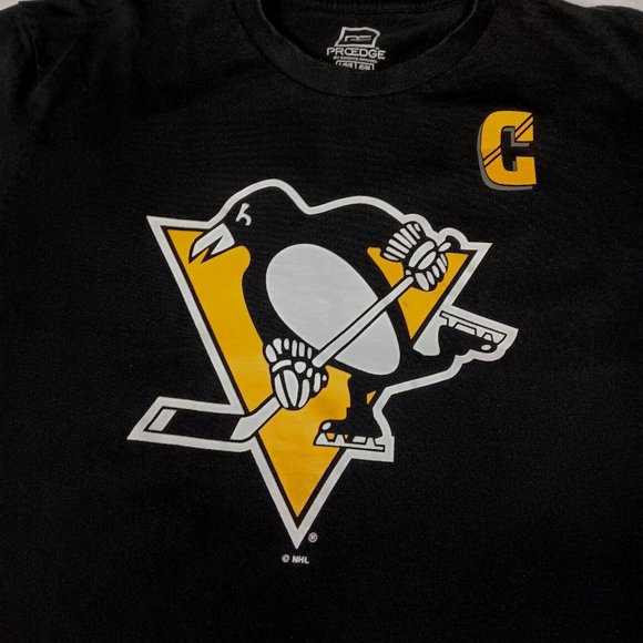 Pittsburgh Penguins Sidney Crosby Men Large T Shirt Black Pro Edge NHL Hockey - Picture 3 of 8